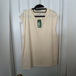 UEU Women's Cream Muscle Tee